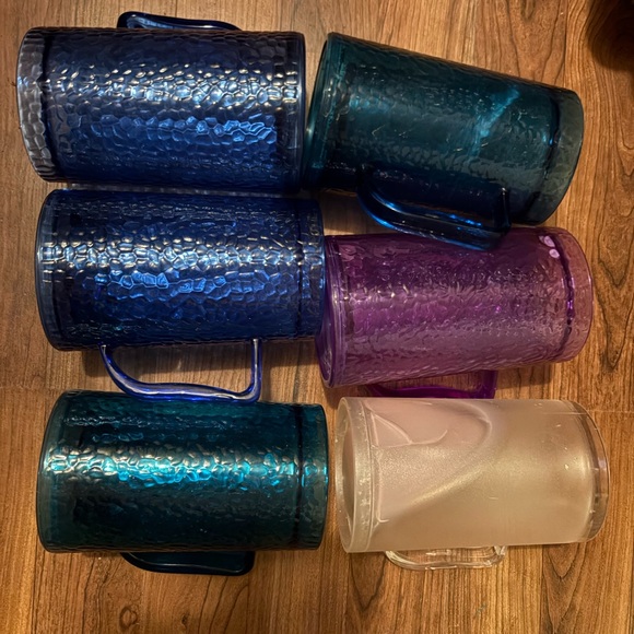 Colorful Textured Plastic Mugs Set - Picture 1 of 1